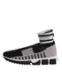 Dolce & Gabbana Black Gray Sorrento Socks Men Sneakers Shoes